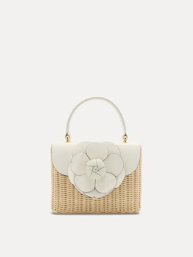 Oscar de la Renta, Wicker Mini TRO Bag, White