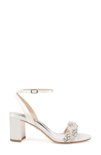 Badgley Mischka Women's CLARA Heeled Sandal, SOFT WHITE, 6.5