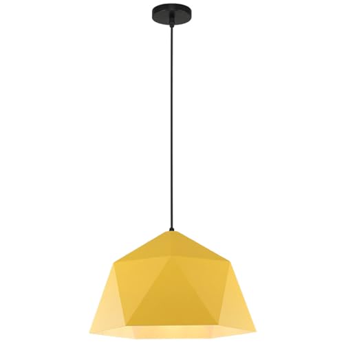 THAELY Vintage Industrial Style Ceiling Pendant Light Suspended Loft Hanging Pendant Ceiling Lights Easy Fit Pendant Lamp with Vivid Color Metal Fitting Living Room, Lounge Light Shade