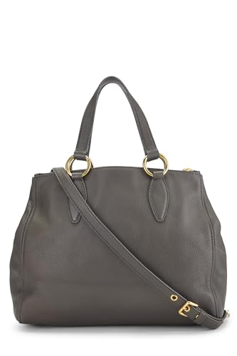 Miu Miu, Pre-Loved Grey Leather Handbag, Grey