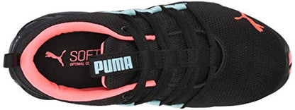 PUMA Womens Riaze Prowl Cross Trainer, PUMA Womens Black-Ignite Pink-Aquamarine, 5.5