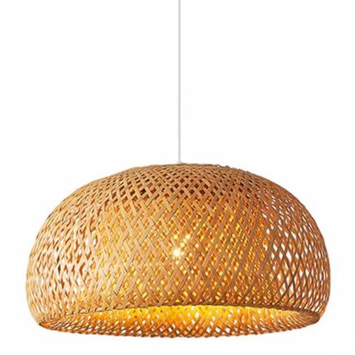 STVDEDG Bamboo Straw Hat Pendant Light Chinese Pastoral Style Chandelier Shades Industrial Single Head Retro Hanging Lamp Nordic Minimalist Indoor Lampshade for Kitchen, Bedroom, Dining, Living Room