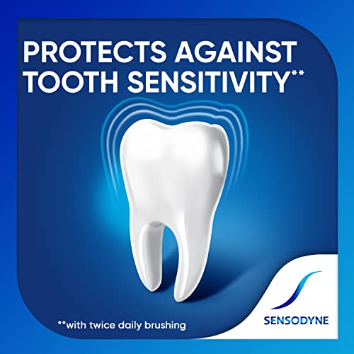 Sensodyne Repair and Protect Whitening Toothpaste, Toothpaste for Sensitive Teeth and Cavity Prevention, 3.4 oz (Pack of 4)