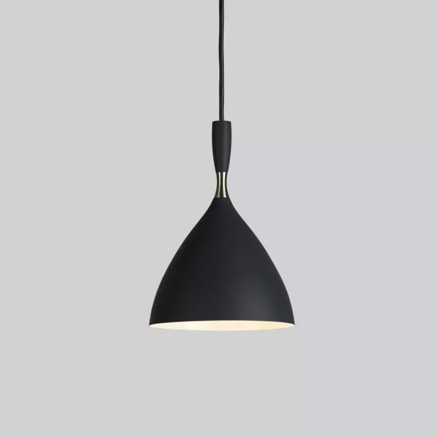 Modern Black Pendant Light Kitchen Island, Black Farmhouse Hanging Lighting, Interior Minimalist Decor for Dining Room Living Room Foyer Bedroom Hallway, 6.5 Inch Shade 78 Inches Cord(Black, 1 Pack)