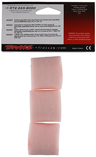 Traxxas 5262 High-Volume Air Filter and Pre-Filter Foam Inserts for TRX 2.5, 2.5R, and 3.3 (set of 3)