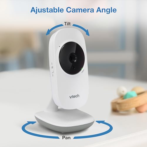 VTech VM819 Baby Monitor, 2.8” Screen, Night Vision, 2-Way Audio, Temperature Sensor and Lullabies, Secure Transmission No WiFi