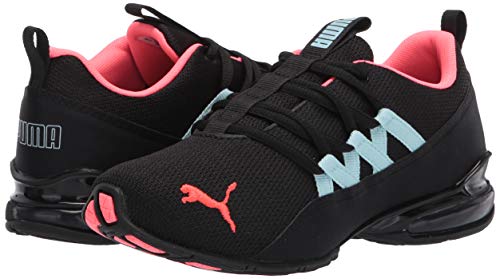 PUMA Womens Riaze Prowl Cross Trainer, PUMA Womens Black-Ignite Pink-Aquamarine, 5.5