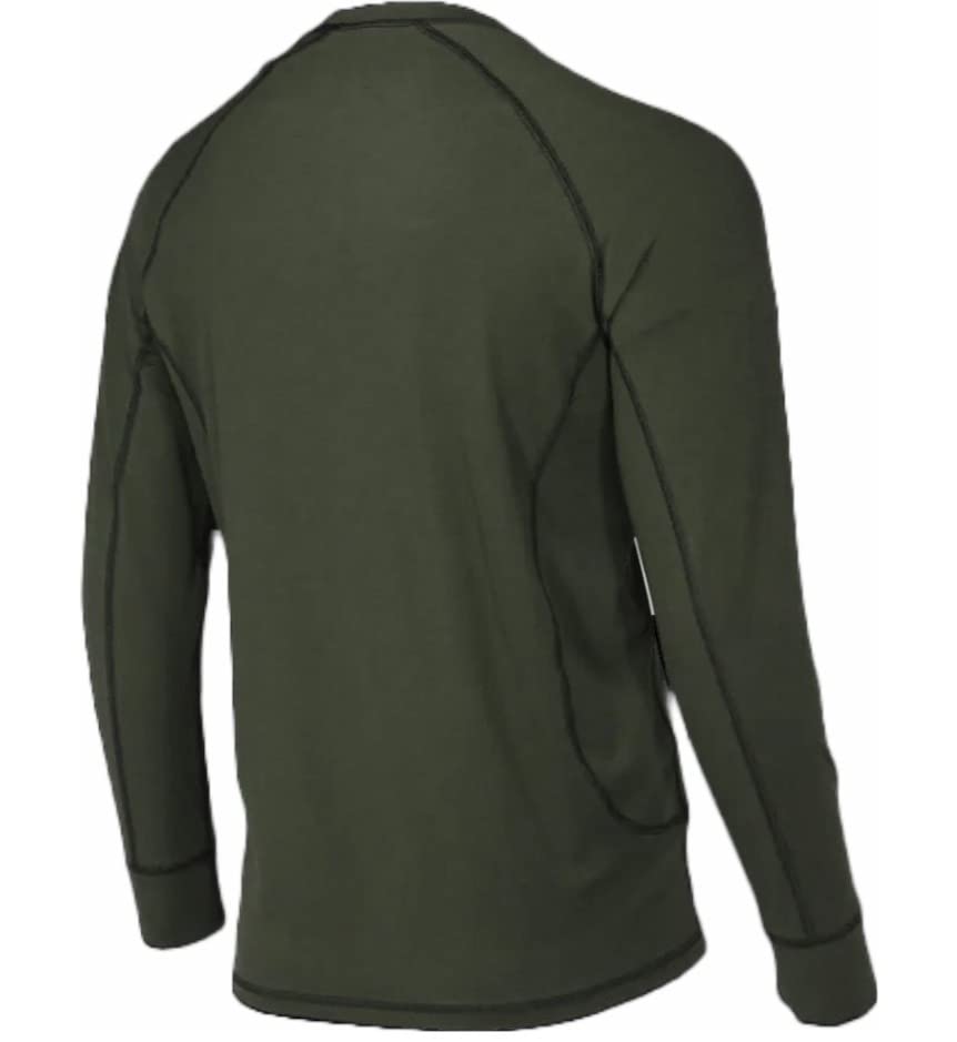 Knox FR Shirts for Men | Double Stitched Long Sleeve Crew Shirt | NFPA2112 Light Weight Fire Retardant Welding Shirt (Green - 2XL)