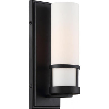 NUVO Caryle Vanity Aged Bronze Finish with Etched Opal Glass,1 Light (60/6789)