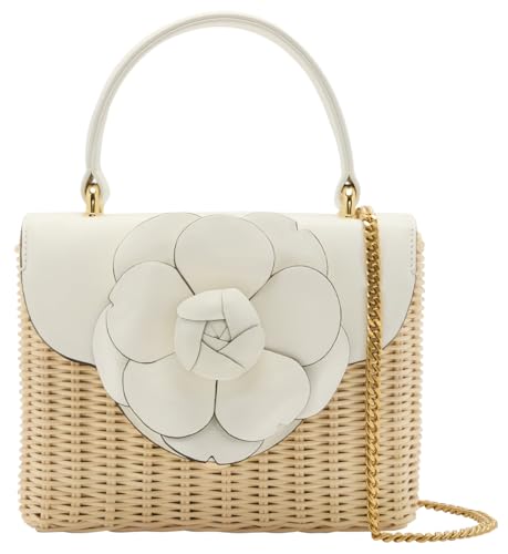 Oscar de la Renta, Wicker Mini TRO Bag, White