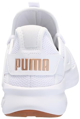 PUMA Women's Softride Enzo Evo Cross Trainer Sneaker, Mix Knit White Gold, 6.5