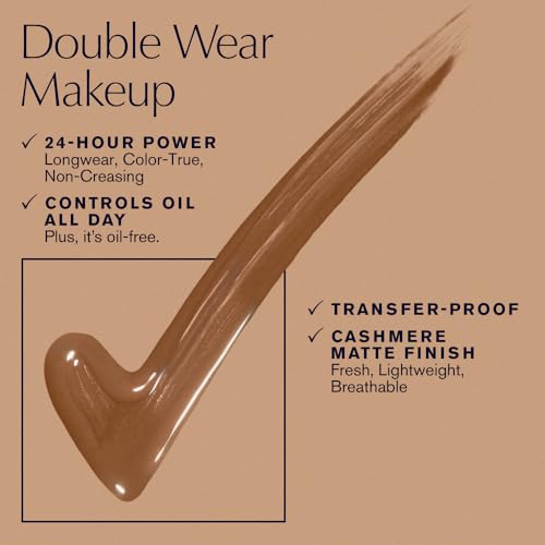 Estée Lauder Double Wear Stay-in-Place 24-Hour Long-Wear Matte Foundation Makeup, 1 Fl Oz, 2W2 Rattan