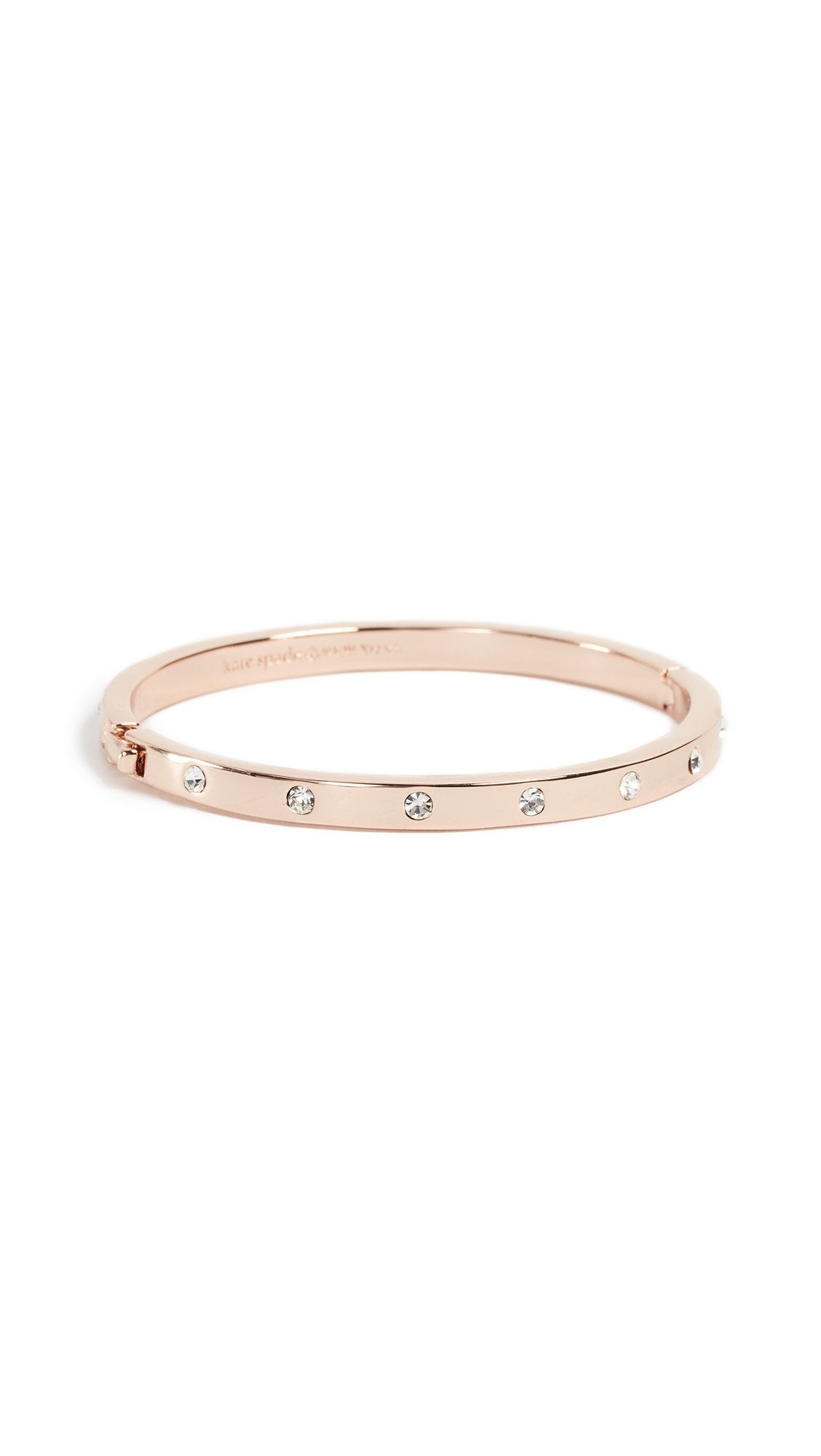 kate spade new york Set In Stone Stone Hinged Clear/Rose Gold Bangle Bracelet