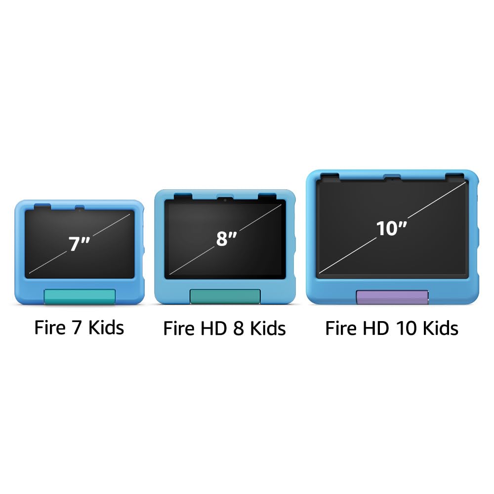 Amazon Fire 10 HD Kids tablet (newest model) ages 3-7 | Bright 10.1" HD screen with included ad-free and exclusive content, robust parental controls, 13-hr battery, 32 GB, Pink