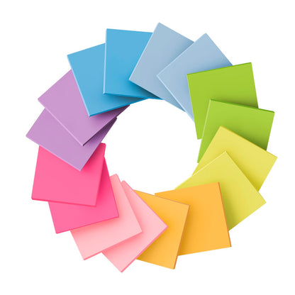 (16 Pack) Sticky Notes 3x3, Self-Stick Pads Bright Colors Sticky Note, Recyclable, Easy to Post for Home, Office, Notebook