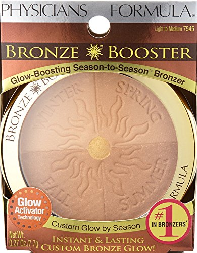 Physicians Formula Bronze Booster Glow-Boosting Season-to-Season, Customizable Seasonal Glow Glow, Lasting Tan Boost, Hypoallergenic Powder, Cruelty-Free & Hypoallergenic- Light-to-Medium