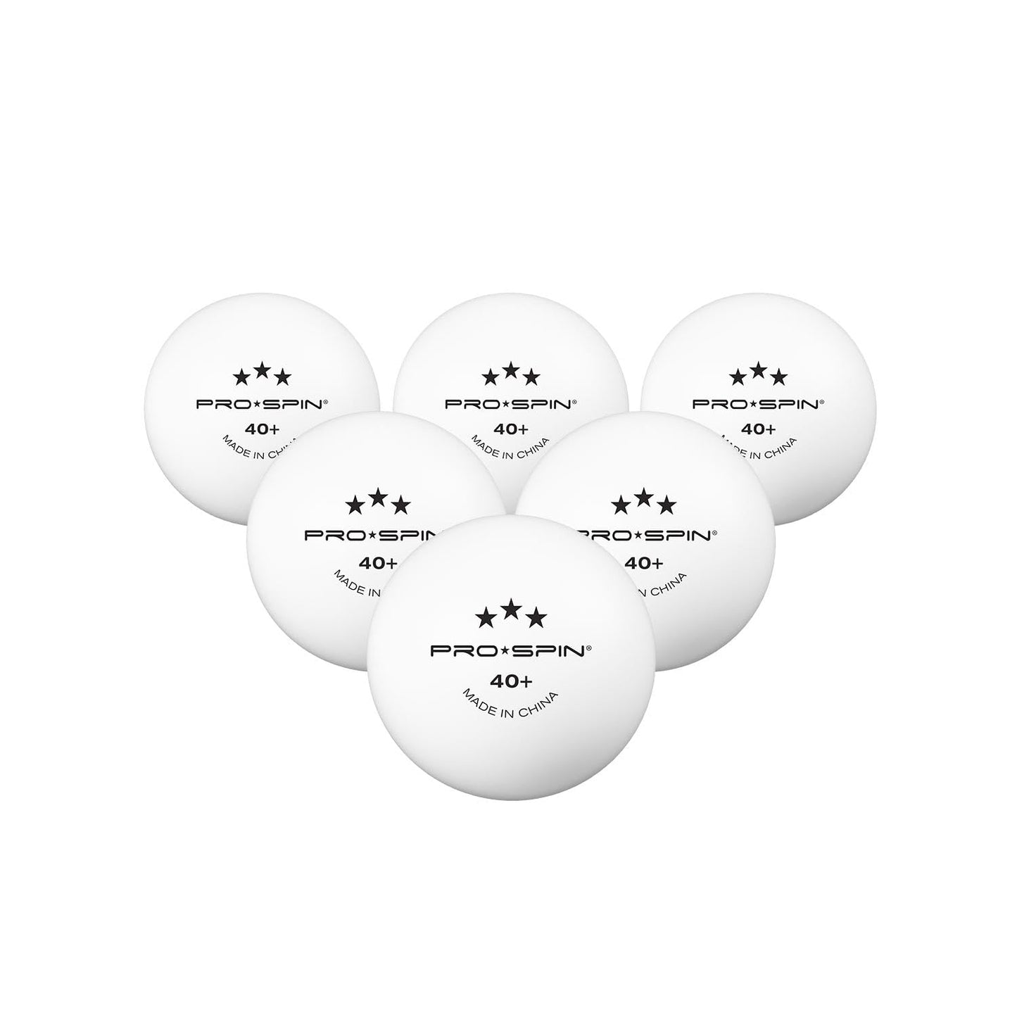 PRO SPIN Ping Pong Balls - 3-Star Premium White Table Tennis Balls | High-Performance 40+ ABS Professional Quality | Ultimate Durability for Indoor & Outdoor Ping Pong Tables (12-Pack)