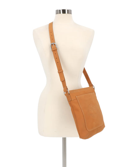 Timberland Leather Crossbody Purse Shoulder Bag, Wheat