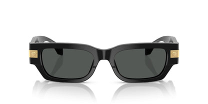 Versace Man Sunglasses Black Frame, Dark Grey Lenses, 53MM