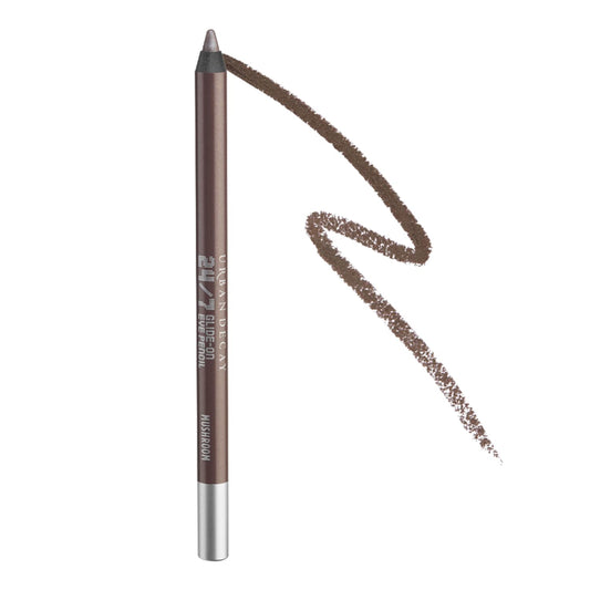 URBAN DECAY 24/7 Glide-On Waterproof Eyeliner Pencil (Mushroom - Brown Shimmer), Smudge-Proof, Transfer-proof, Long-lasting Colored Eye Liners, Hydrating Vitamin E, Cruelty-free - 0.04 oz