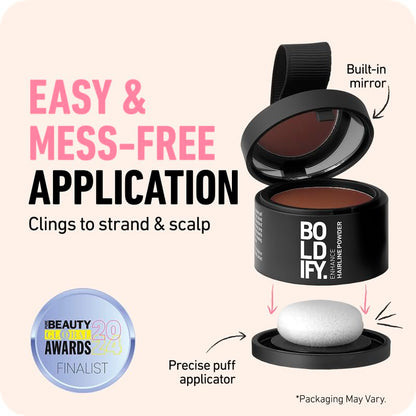 BOLDIFY Hairline Powder - Root Touch Up Hair Color for Gray Coverage - Bald Spot Concealing Hair Powder for Women & Men - 48-Hour Stain-Proof - Light Blonde