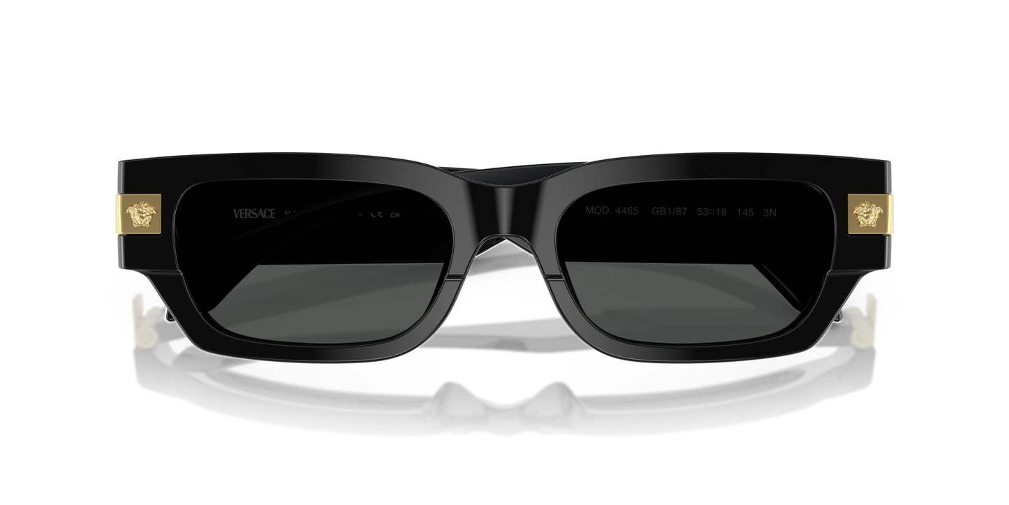 Versace Man Sunglasses Black Frame, Dark Grey Lenses, 53MM