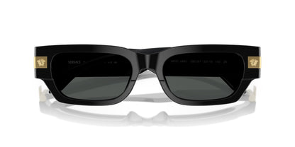 Versace Man Sunglasses Black Frame, Dark Grey Lenses, 53MM