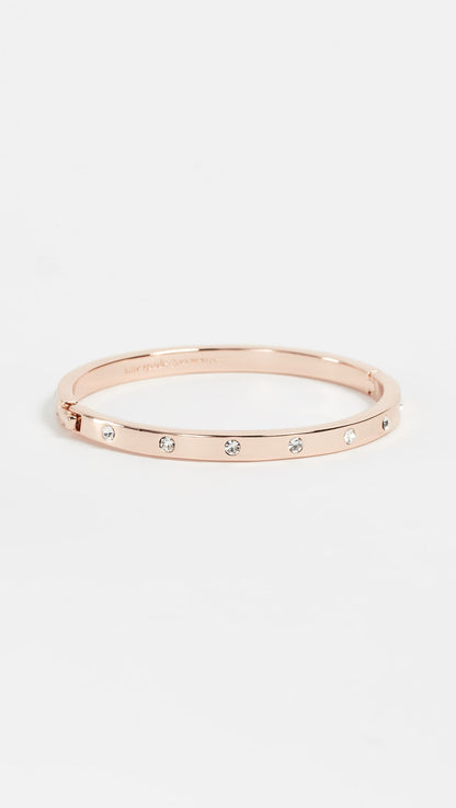 kate spade new york Set In Stone Stone Hinged Clear/Rose Gold Bangle Bracelet