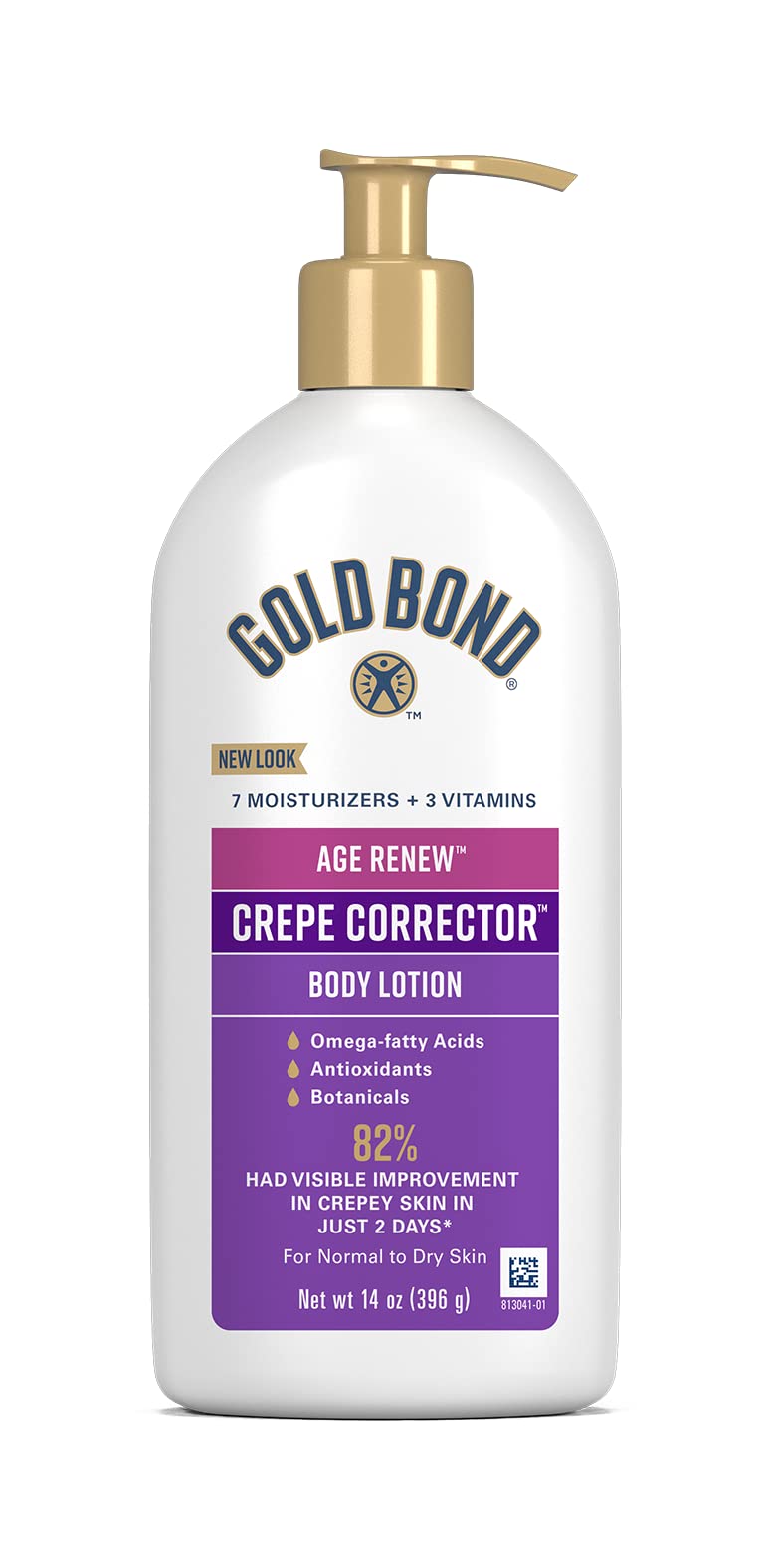 Gold Bond Age Renew Crepe Corrector Body & Face Lotion, Replenishing & Smoothing Formula, 14 oz., Packaging may vary