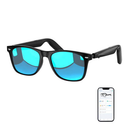 GetD Bluetooth Sunglasses for Men/Women, AI Translator, 11H Battery Life, Polarized Lens, UV Protection, Voice Control, Built-in Mic & Speakers, Smart Eyewear for Gaming Meeting Travel