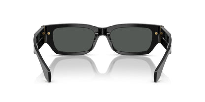 Versace Man Sunglasses Black Frame, Dark Grey Lenses, 53MM