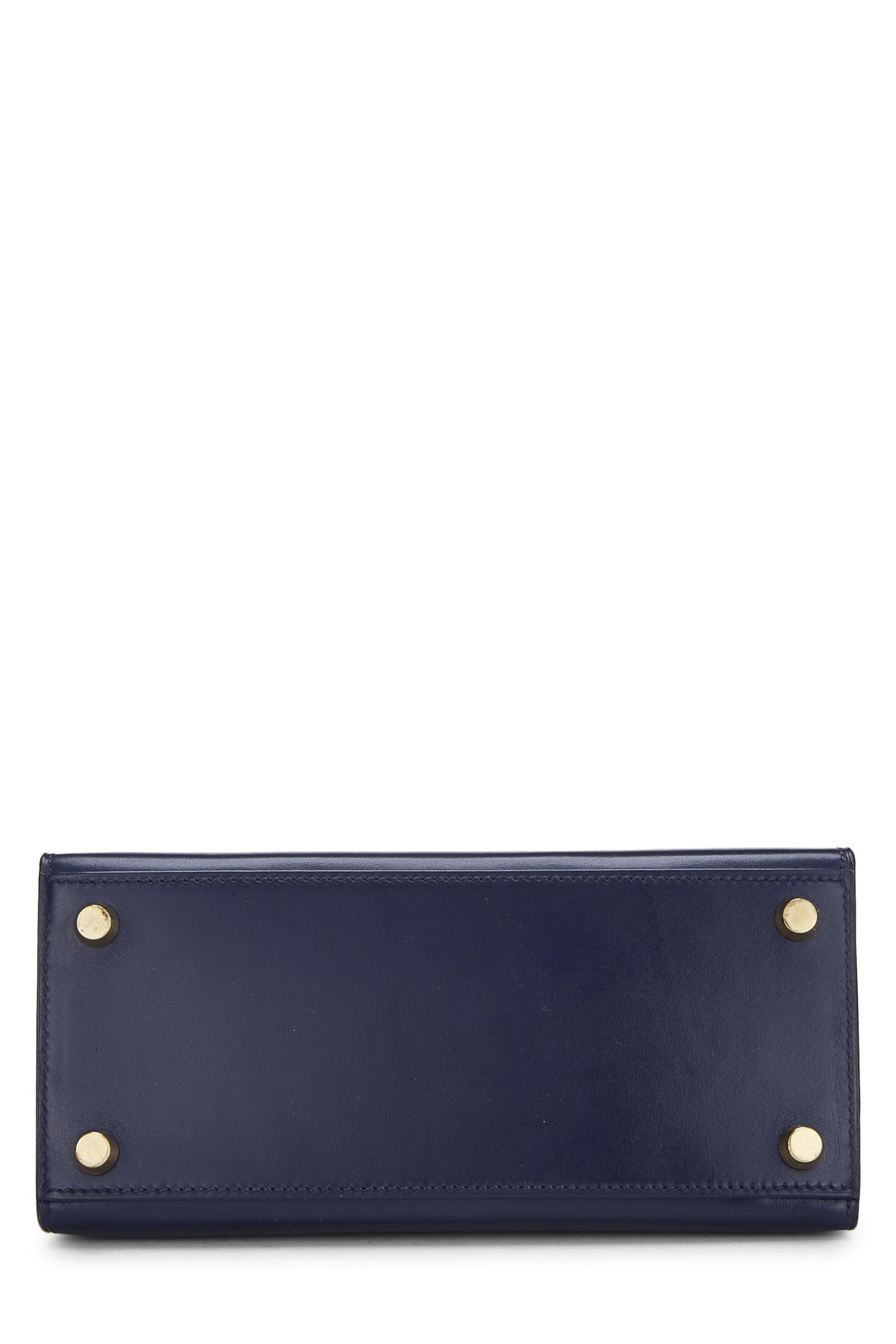 Hermès, Pre-Loved Blue Navy Box Kelly 20cm, Navy