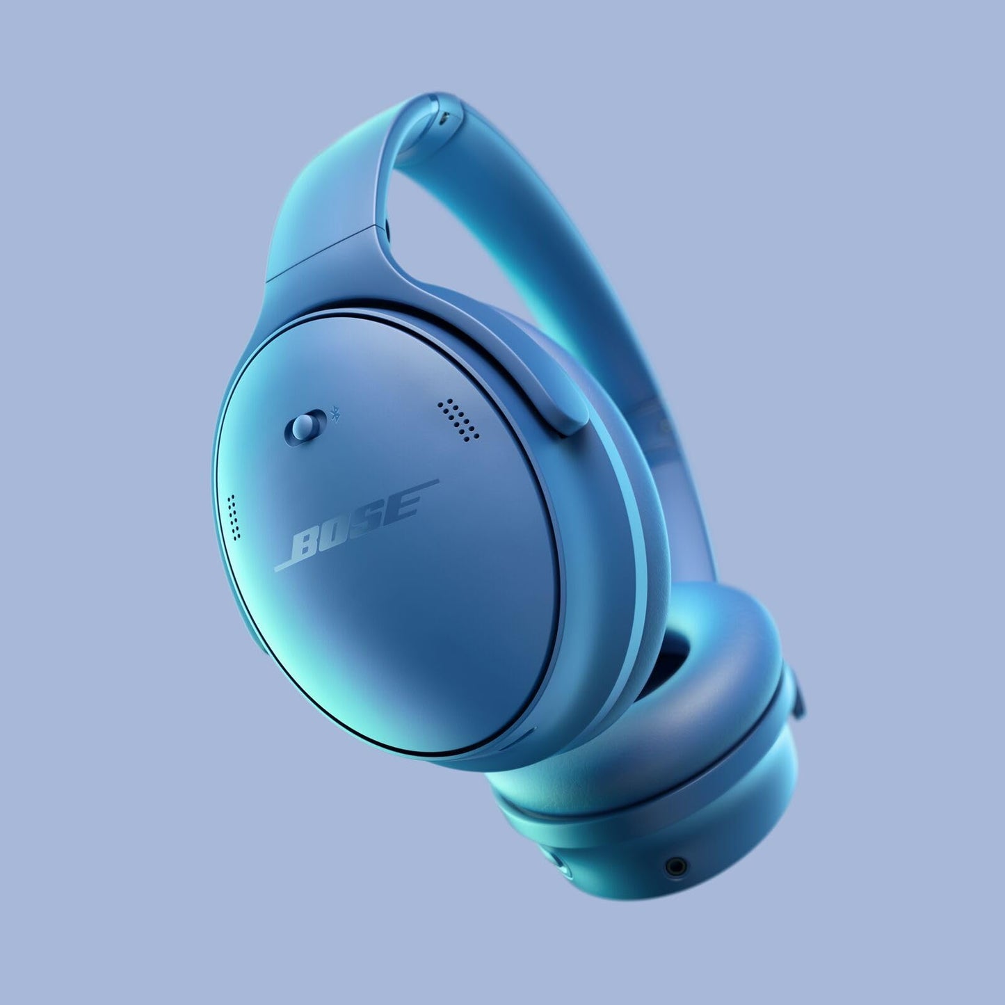 Bose QuietComfort Bluetooth Headphones, Wireless Headphones with Active Over Ear Noise Cancelling and Mic, Deep Bass, Up to 24 Hours of Playtime, Blue Dusk - Limited Edition Color