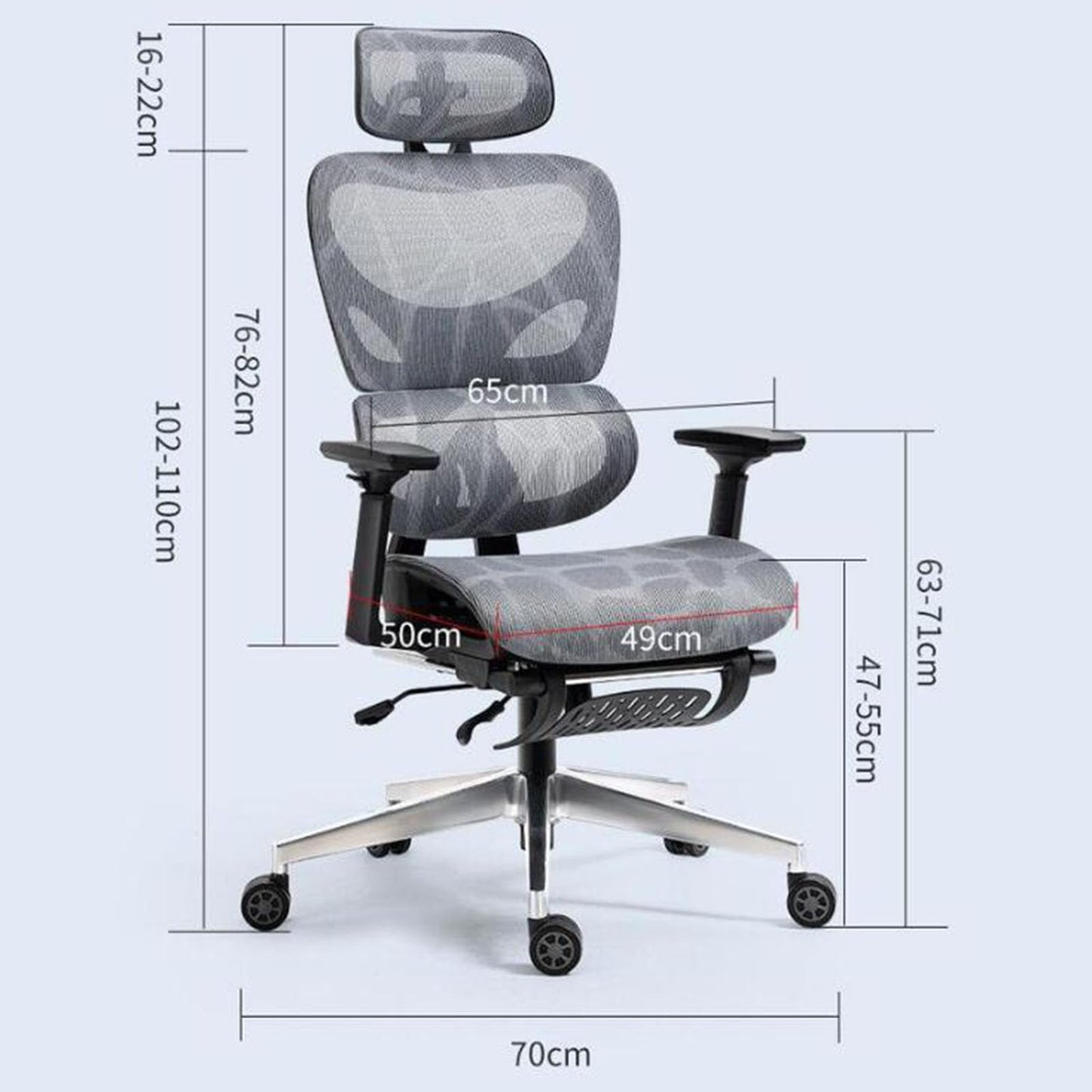 SFKLYU Ergonomic Office Chair Mesh High Back Desk Executive Computer Chair Large Desk Chair for Home Gaming,A3