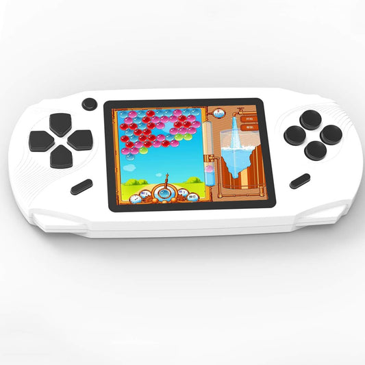 Beijue 16 Bit Handheld Games for Kids Adults 3.0'' Large Screen Preloaded 100 HD Classic Retro Video Games USB Rechargeable Seniors Electronic Game Player Birthday Xmas Present (White)