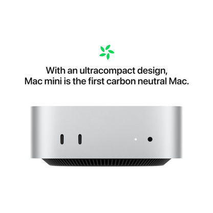 Apple 2024 Mac Mini Desktop Computer with M4 chip with 10‑core CPU and 10‑core GPU: Built for Apple Intelligence, 16GB Unified Memory, 256GB SSD Storage, Gigabit Ethernet. Works with iPhone/iPad