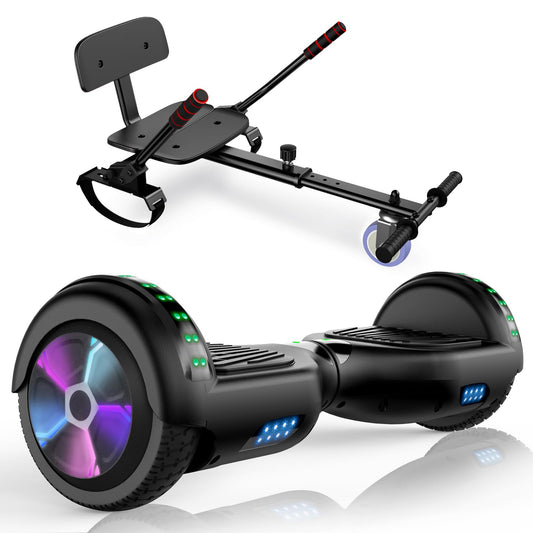 UNI-SUN Scooter Seat Attachment, Scooter with Go Kart for Kids Boys Girls Adults, with Corlorful LED Lights, Bluetooth