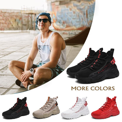 XIDISO Walking Shoes for Men Fashion Sneakers Athletic Sport Running Casual Tennis Shoe Black