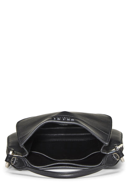 Prada, Pre-Loved Black Calfskin Margit Bag, Black