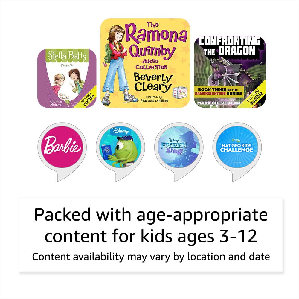 Amazon Echo Dot Kids (newest model), Designed for kids, with parental controls, Includes 1 Year of Amazon Kids+, Owl