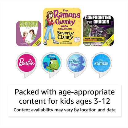 Amazon Echo Dot Kids (newest model), Designed for kids, with parental controls, Includes 1 Year of Amazon Kids+, Owl