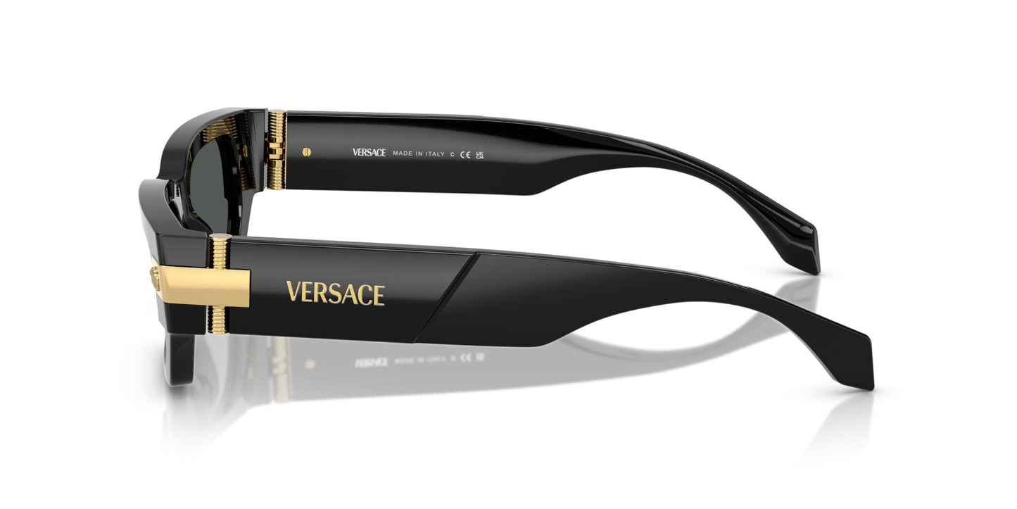 Versace Man Sunglasses Black Frame, Dark Grey Lenses, 53MM