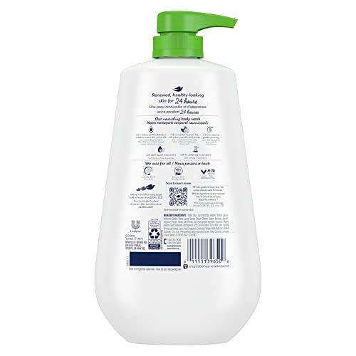 Dove Body Wash with Pump Refreshing Cucumber and Green Tea 3 Count Refreshes Skin Cleanser That Effectively Washes Away Bacteria While Nourishing Your Skin 30.6 oz