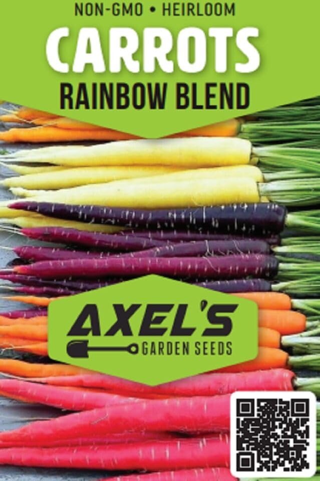 Rainbow Carrot Seeds for Planting Heirloom Packets 750 Seeds – Plant & Grow Rainbow Carrots in Home Outdoor Garden, Great Gardening Gift – 1 Packet