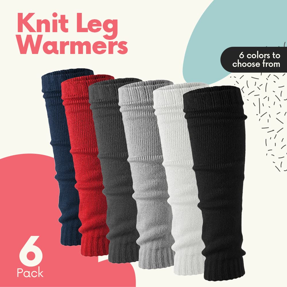 Debra Weitzner Women Leg Warmers Knitted Assorted Boot Socks Winter 6 Pairs