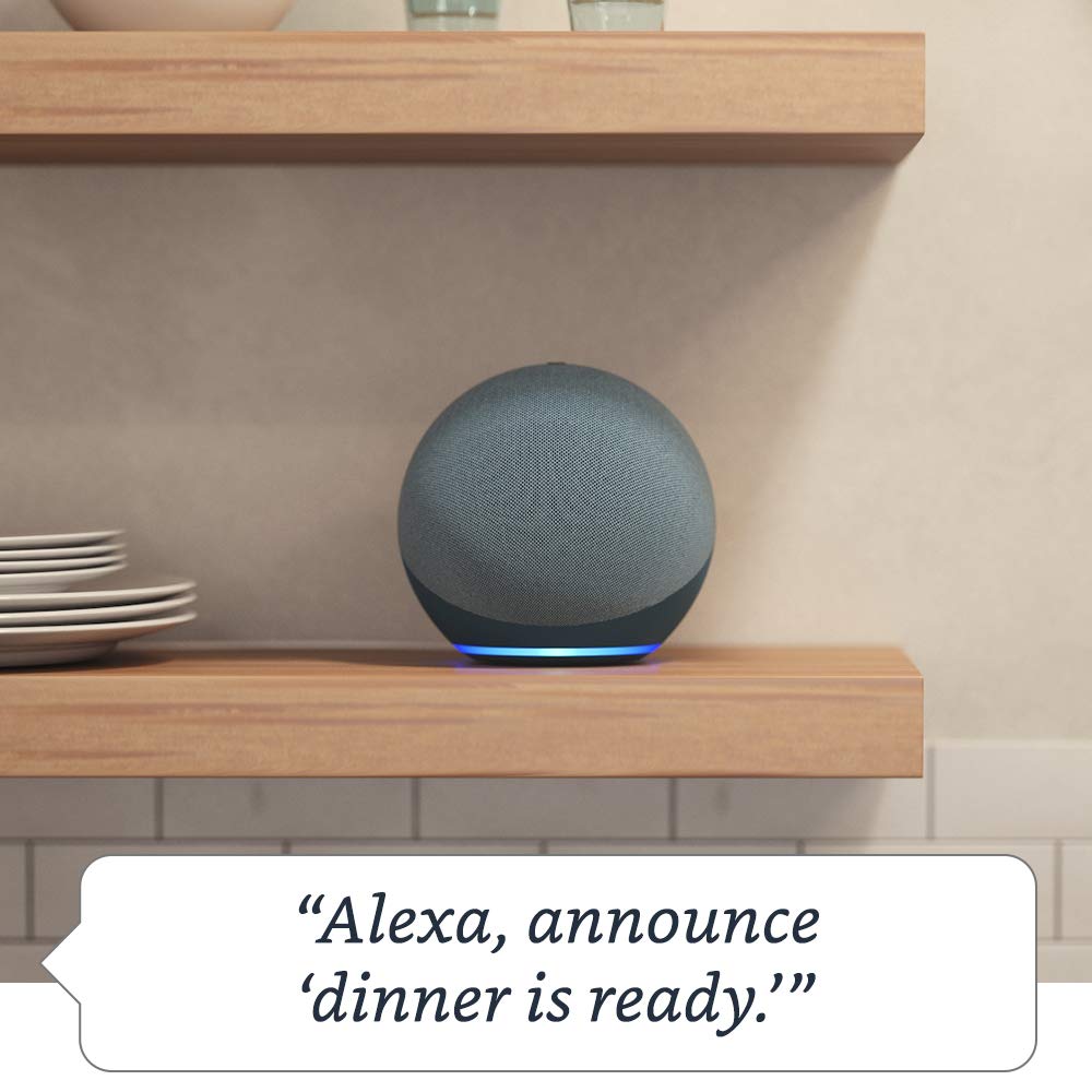 Amazon Echo (newest model), With premium sound, smart home hub, and Alexa, Charcoal