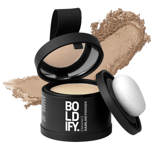 BOLDIFY Hairline Powder - Root Touch Up Hair Color for Gray Coverage - Bald Spot Concealing Hair Powder for Women & Men - 48-Hour Stain-Proof - Light Blonde