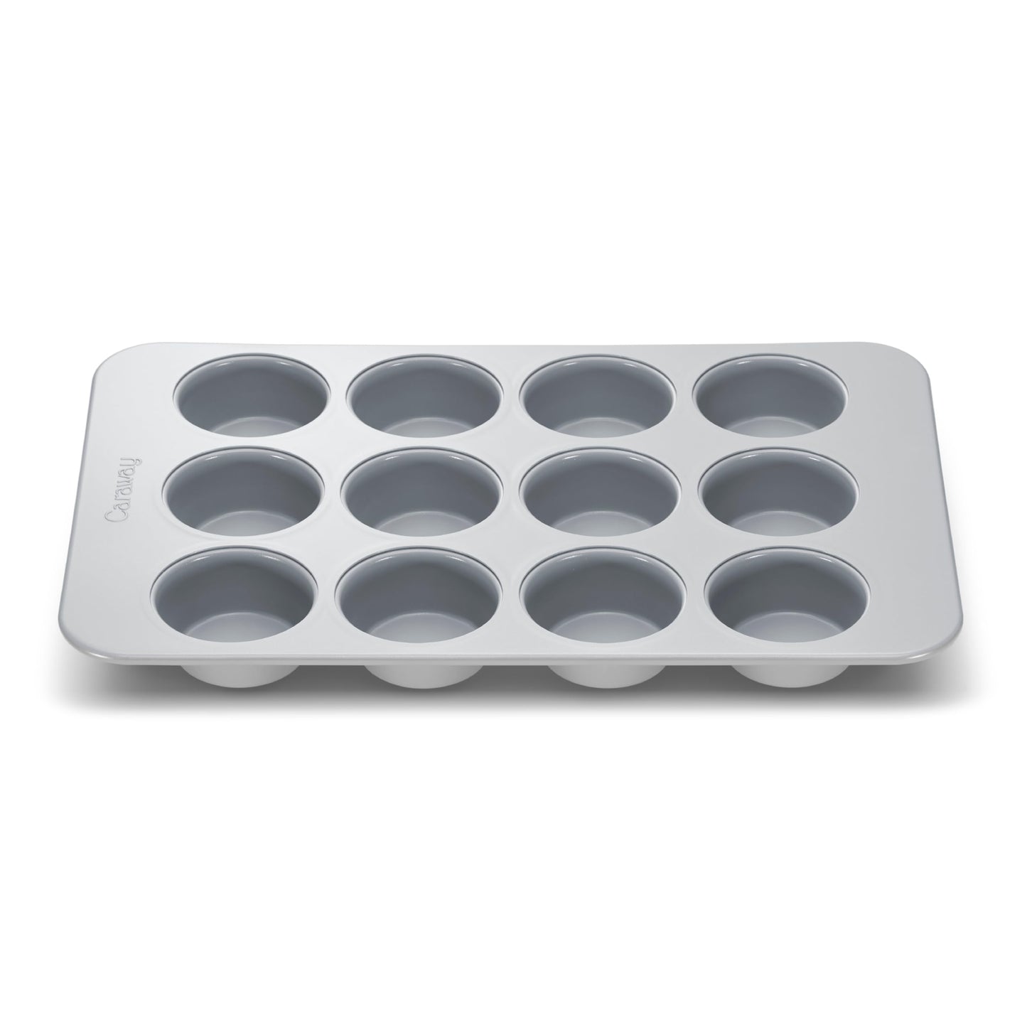 Caraway Non-Stick Ceramic 12-Cup Muffin Pan - Naturally Slick Ceramic Coating - Non-Toxic, PTFE & PFOA Free - Perfect for Cupcakes, Muffins, and More - Gray