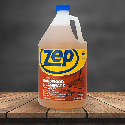 Zep Hardwood and Laminate Floor Cleaner - 1 Gallon (Pack of 2) ECZUHLF1282 - Cleans Spots, Stains, and Scuffs. Restores Shine on Hardwood, Laminate, Cabinet Doors, Crown Molding, and More