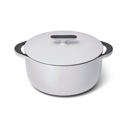 Caraway Enameled Dutch Oven - 6.5 qt Cast Iron Dutch Oven With Lid - 3 Layer Enamel Coating - No Seasoning Required - Compatible With All Stovetops - Oven Safe - No Forever Chemicals - Gray